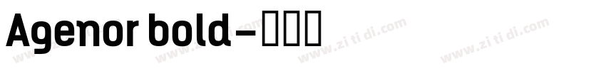 Agenor bold字体转换